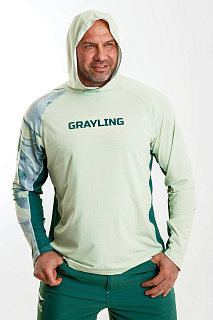 Лонгслив с капюшоном GRAYLING Marlin (Марлин) св.зеленый GLMH-01LG
