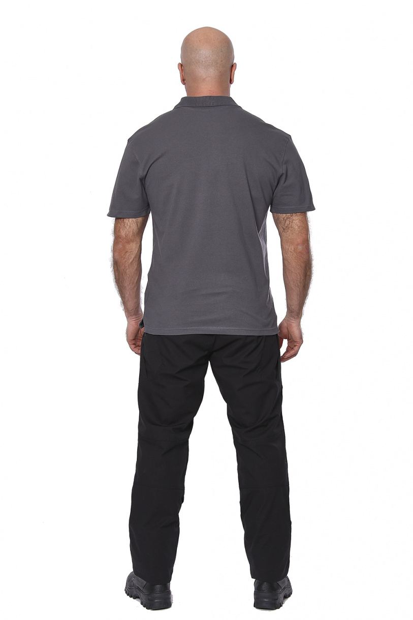 Футболка поло "Mini Logo T-Shirt"(Мини лого) (хлопок, серый) 7PO-01GR