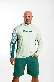 Лонгслив с капюшоном GRAYLING Marlin (Марлин) св.зеленый GLMH-01LG